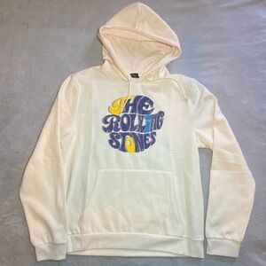 NWT Rolling Stones Matterhorn Mountain Graphic Hoodie XL Ivory